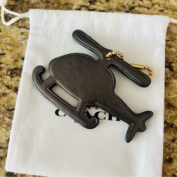 Coach Black and White Key and Card Holder - Picture 3 of 5